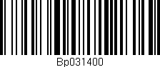Código de barras (EAN, GTIN, SKU, ISBN): 'Bp031400'