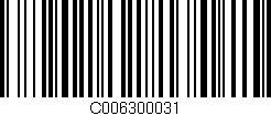 Código de barras (EAN, GTIN, SKU, ISBN): 'C006300031'