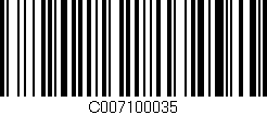 Código de barras (EAN, GTIN, SKU, ISBN): 'C007100035'