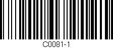 Código de barras (EAN, GTIN, SKU, ISBN): 'C0081-1'