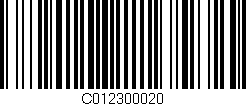 Código de barras (EAN, GTIN, SKU, ISBN): 'C012300020'