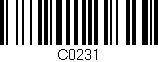 Código de barras (EAN, GTIN, SKU, ISBN): 'C0231'
