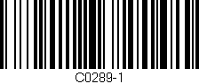 Código de barras (EAN, GTIN, SKU, ISBN): 'C0289-1'