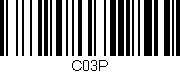 Código de barras (EAN, GTIN, SKU, ISBN): 'C03P'