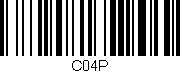 Código de barras (EAN, GTIN, SKU, ISBN): 'C04P'