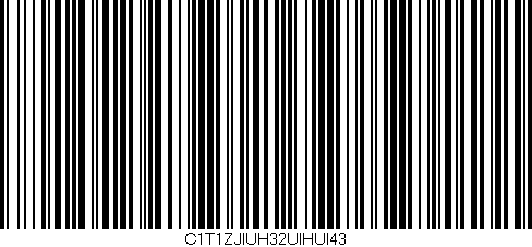 Código de barras (EAN, GTIN, SKU, ISBN): 'C1T1ZJIUH32UIHUI43'