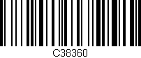 Código de barras (EAN, GTIN, SKU, ISBN): 'C38360'