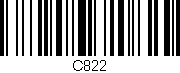 Código de barras (EAN, GTIN, SKU, ISBN): 'C822'