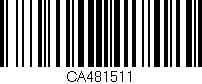 Código de barras (EAN, GTIN, SKU, ISBN): 'CA481511'