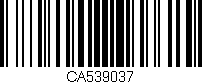 Código de barras (EAN, GTIN, SKU, ISBN): 'CA539037'