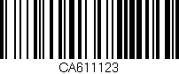 Código de barras (EAN, GTIN, SKU, ISBN): 'CA611123'
