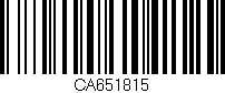 Código de barras (EAN, GTIN, SKU, ISBN): 'CA651815'