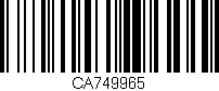 Código de barras (EAN, GTIN, SKU, ISBN): 'CA749965'
