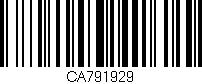 Código de barras (EAN, GTIN, SKU, ISBN): 'CA791929'