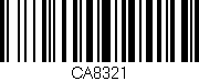 Código de barras (EAN, GTIN, SKU, ISBN): 'CA8321'