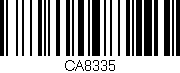 Código de barras (EAN, GTIN, SKU, ISBN): 'CA8335'
