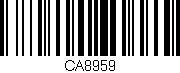 Código de barras (EAN, GTIN, SKU, ISBN): 'CA8959'
