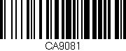Código de barras (EAN, GTIN, SKU, ISBN): 'CA9081'