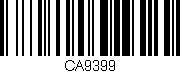 Código de barras (EAN, GTIN, SKU, ISBN): 'CA9399'