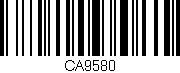 Código de barras (EAN, GTIN, SKU, ISBN): 'CA9580'