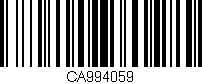 Código de barras (EAN, GTIN, SKU, ISBN): 'CA994059'