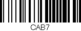 Código de barras (EAN, GTIN, SKU, ISBN): 'CAB7'