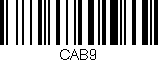 Código de barras (EAN, GTIN, SKU, ISBN): 'CAB9'