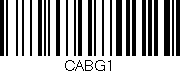 Código de barras (EAN, GTIN, SKU, ISBN): 'CABG1'
