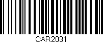 Código de barras (EAN, GTIN, SKU, ISBN): 'CAR2031'