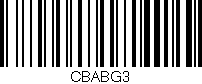 Código de barras (EAN, GTIN, SKU, ISBN): 'CBABG3'
