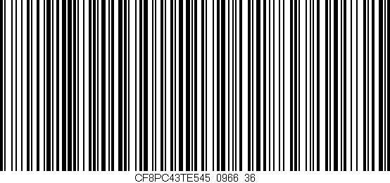 Código de barras (EAN, GTIN, SKU, ISBN): 'CF8PC43TE545/0966_36'