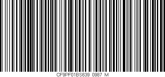 Código de barras (EAN, GTIN, SKU, ISBN): 'CF9PF01BS639/0987_M'