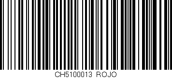 Código de barras (EAN, GTIN, SKU, ISBN): 'CH5100013_ROJO'