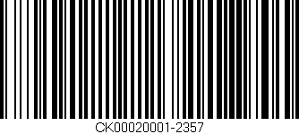 Código de barras (EAN, GTIN, SKU, ISBN): 'CK00020001-2357'