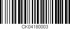 Código de barras (EAN, GTIN, SKU, ISBN): 'CK04180003'