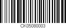 Código de barras (EAN, GTIN, SKU, ISBN): 'CK05080003'