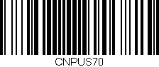 Código de barras (EAN, GTIN, SKU, ISBN): 'CNPUS70'