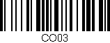 Código de barras (EAN, GTIN, SKU, ISBN): 'CO03'