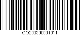 Código de barras (EAN, GTIN, SKU, ISBN): 'CO200390031011'