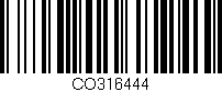 Código de barras (EAN, GTIN, SKU, ISBN): 'CO316444'