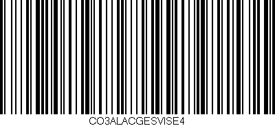 Código de barras (EAN, GTIN, SKU, ISBN): 'CO3ALACGESVISE4'