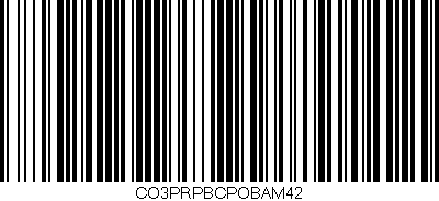 Código de barras (EAN, GTIN, SKU, ISBN): 'CO3PRPBCPOBAM42'