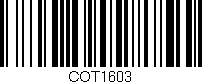 Código de barras (EAN, GTIN, SKU, ISBN): 'COT1603'