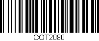 Código de barras (EAN, GTIN, SKU, ISBN): 'COT2080'