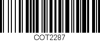 Código de barras (EAN, GTIN, SKU, ISBN): 'COT2287'