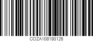 Código de barras (EAN, GTIN, SKU, ISBN): 'COZA108190126'