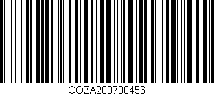 Código de barras (EAN, GTIN, SKU, ISBN): 'COZA208780456'