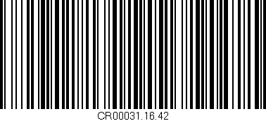 Código de barras (EAN, GTIN, SKU, ISBN): 'CR00031.16.42'
