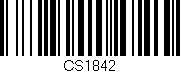 Código de barras (EAN, GTIN, SKU, ISBN): 'CS1842'