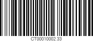 Código de barras (EAN, GTIN, SKU, ISBN): 'CT00010002.33'